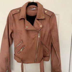 Dex Faux Suede Moto Jacket